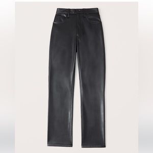 Abercrombie straight leg leather pants